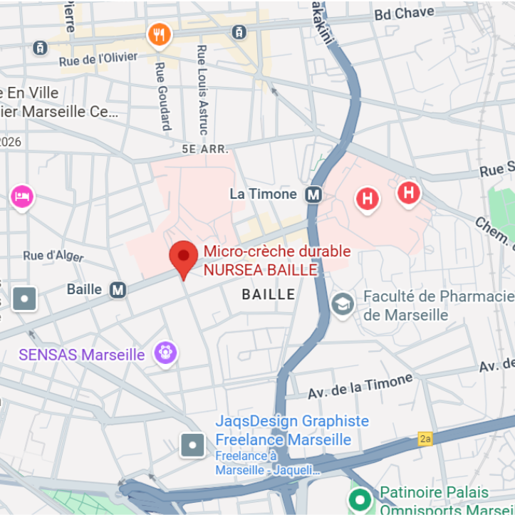 Carte d'accès à la crèche Nursea Baille à Marseille