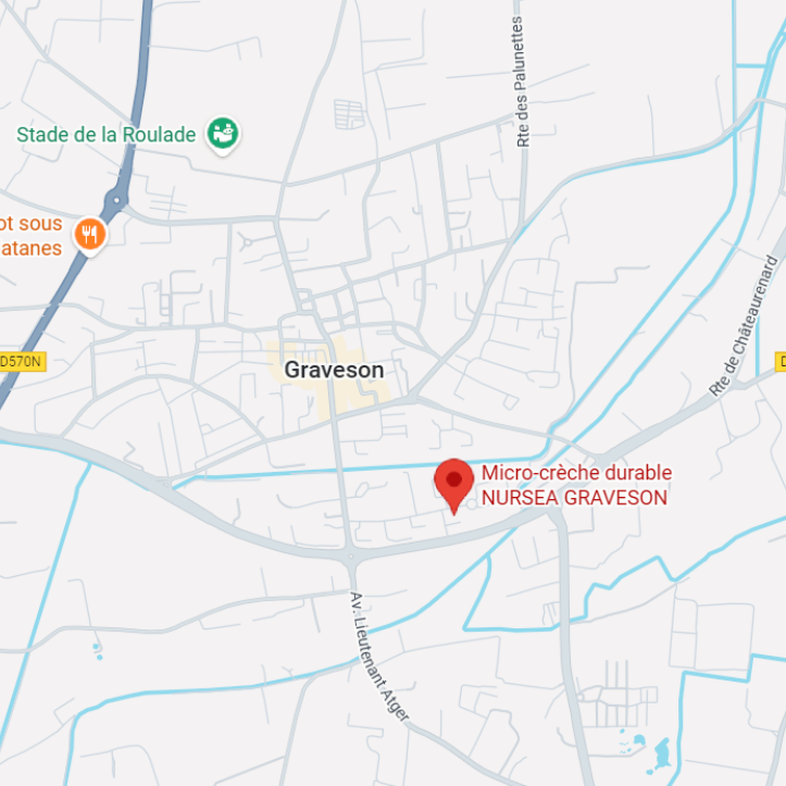 Plan d'accès aux crèches Nursea de Graveson