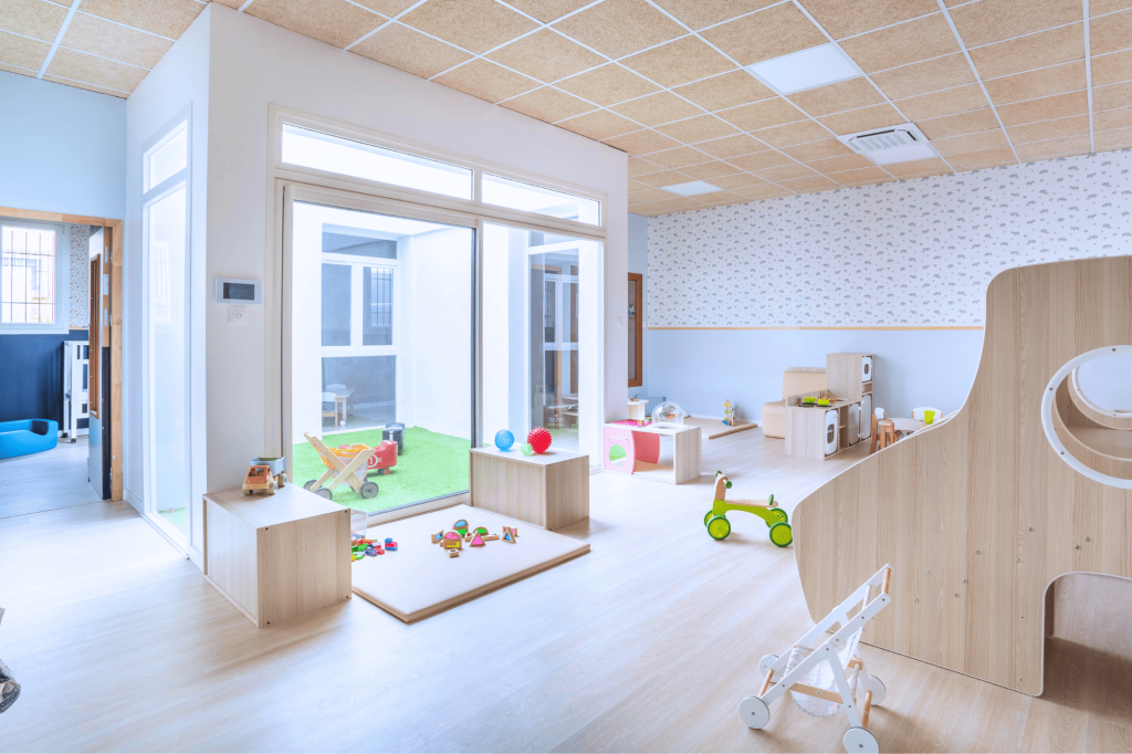 Espace de vie dans la crèche Nursea Michelet