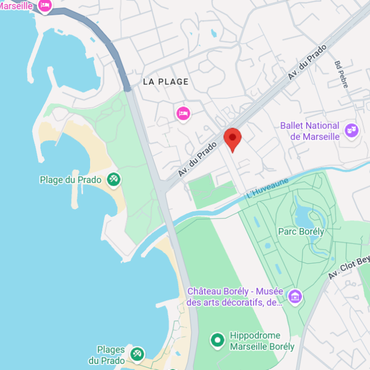 Carte pour accéder à la crèche Nursea Prado Borely à Marseille 8e