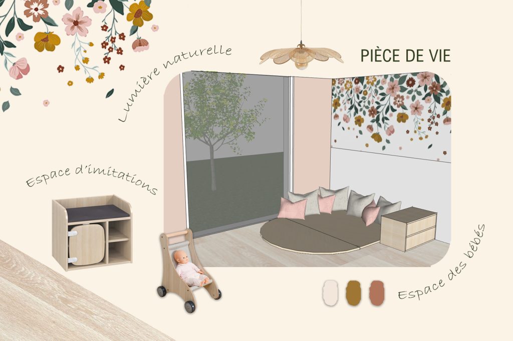 Aménagement d'une micro crèche Nursea - Pièce de vie