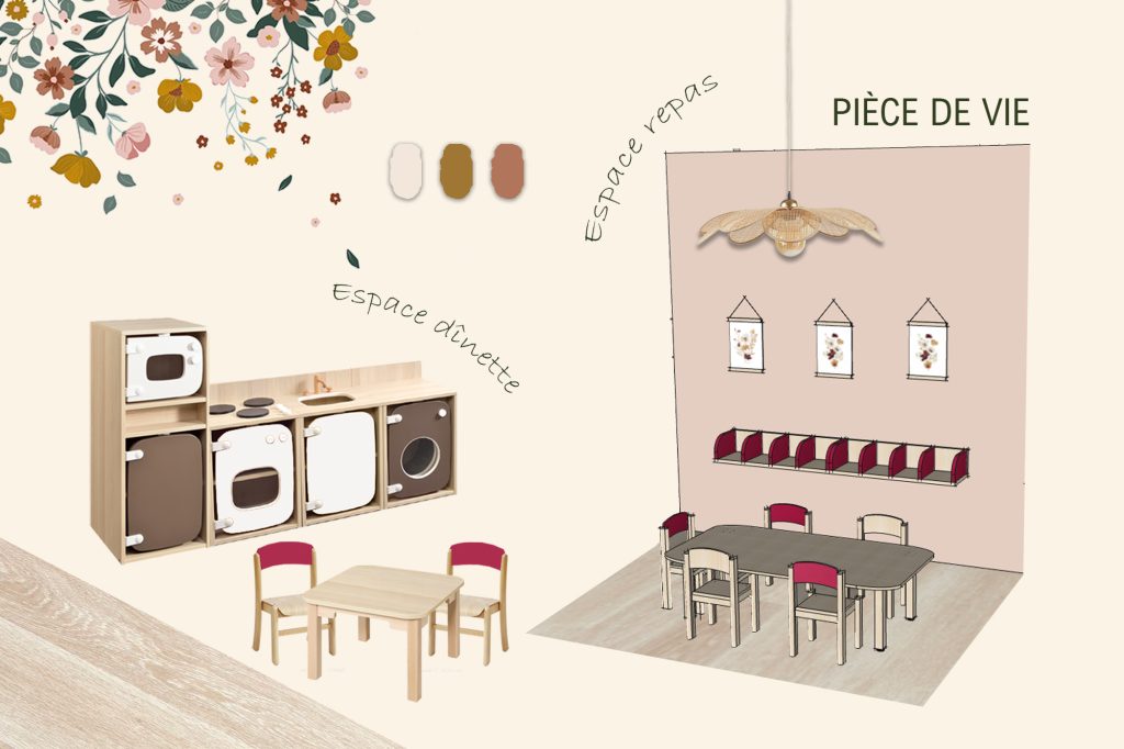 Aménagement d'une micro crèche Nursea - Pièce de vie